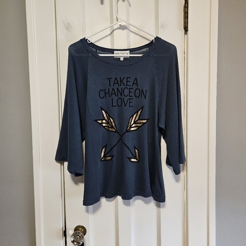 Wildfox Take a Chance on Love Graphic  T Shirt